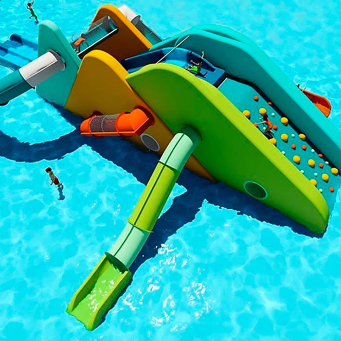 Новые детские игровые элементы для бассейна: SlideWall