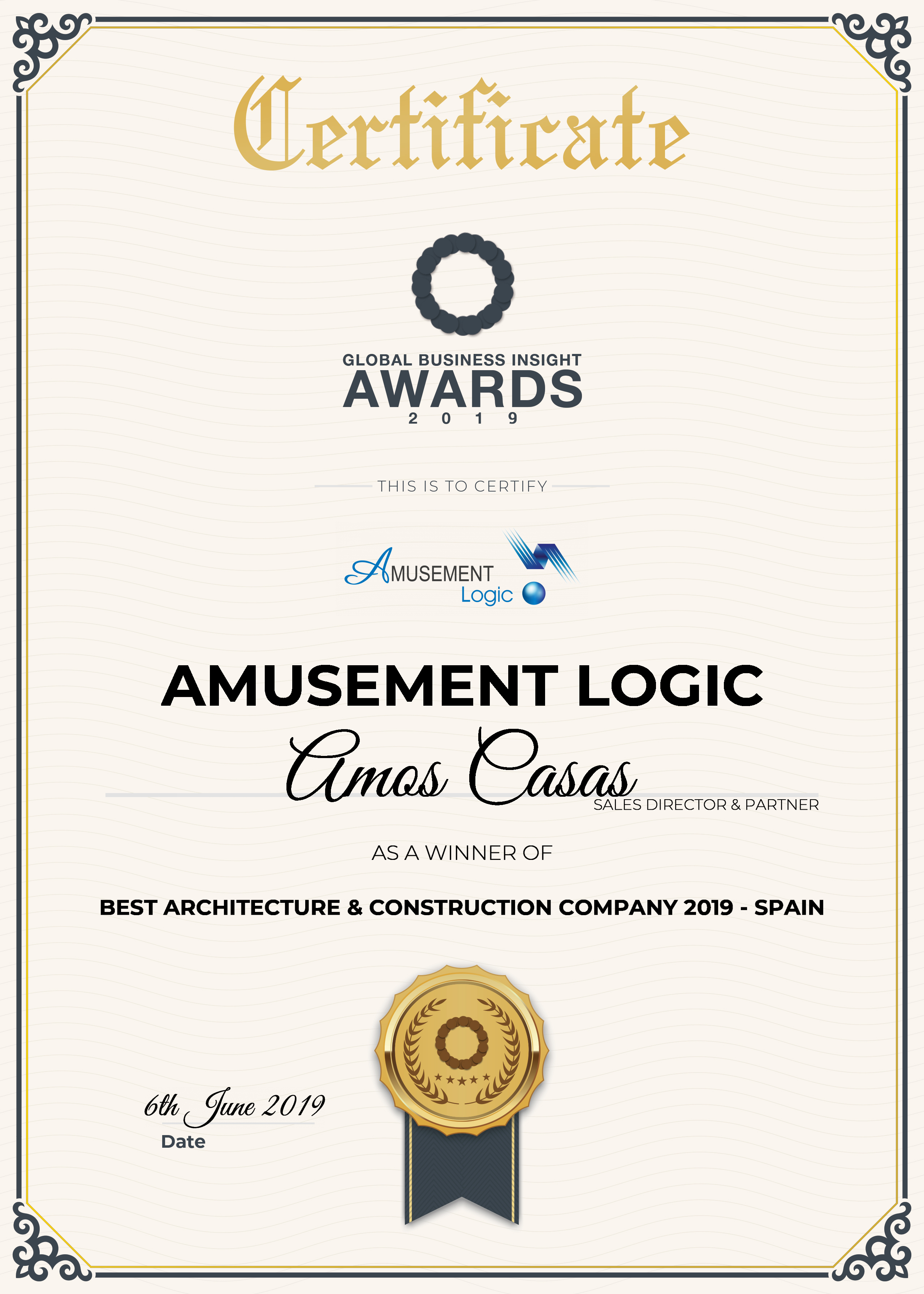 2019 Best Architecture Construction Company 2019 Spain