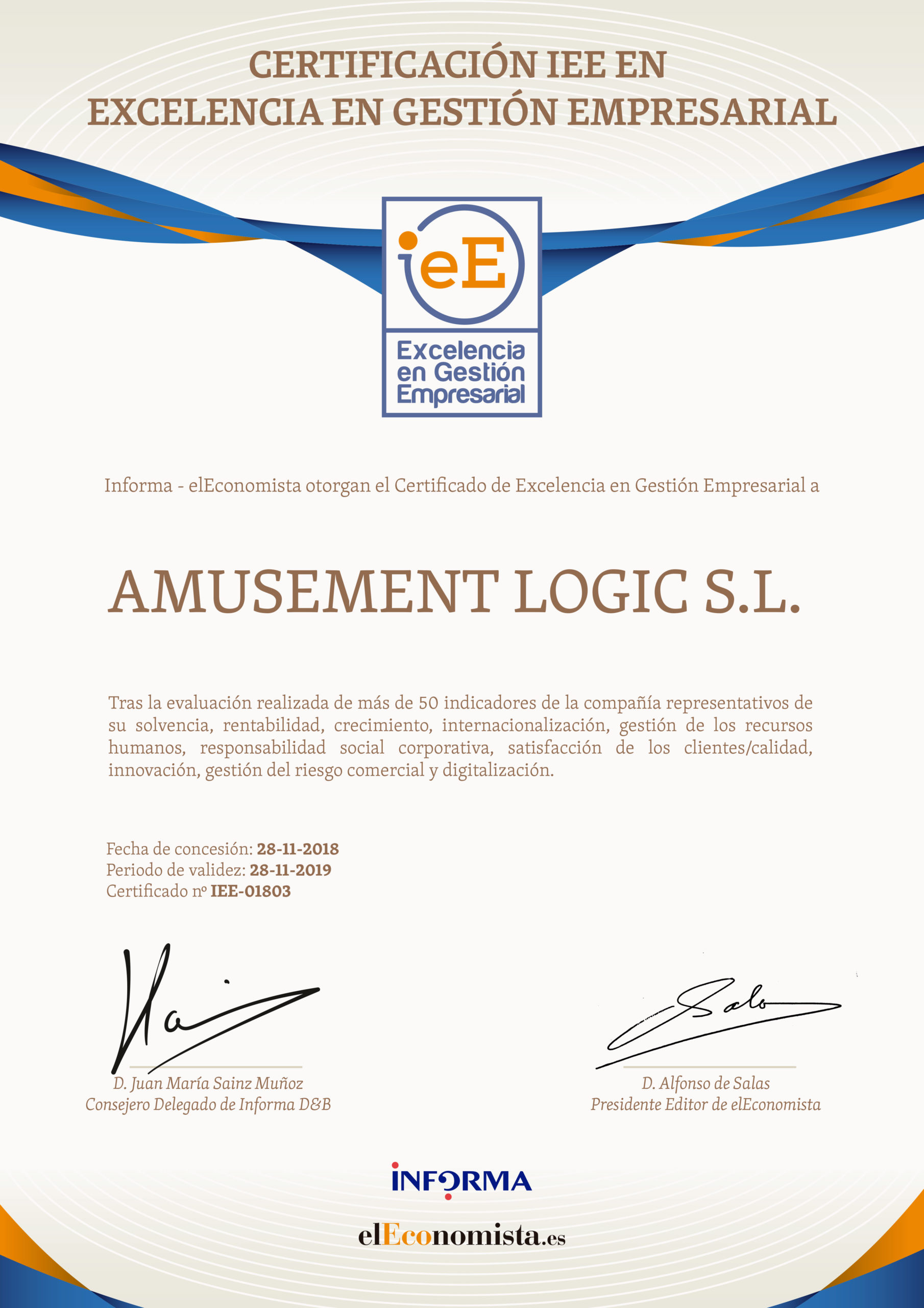 Certificado IEE 01803 AMUSEMENT LOGIC SL scaled