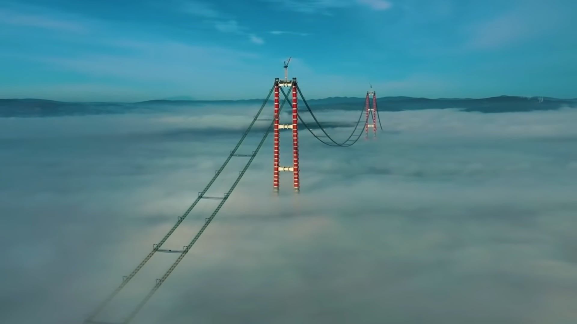 Проектирование и строительство самого длинного висячего моста в мире, Турция