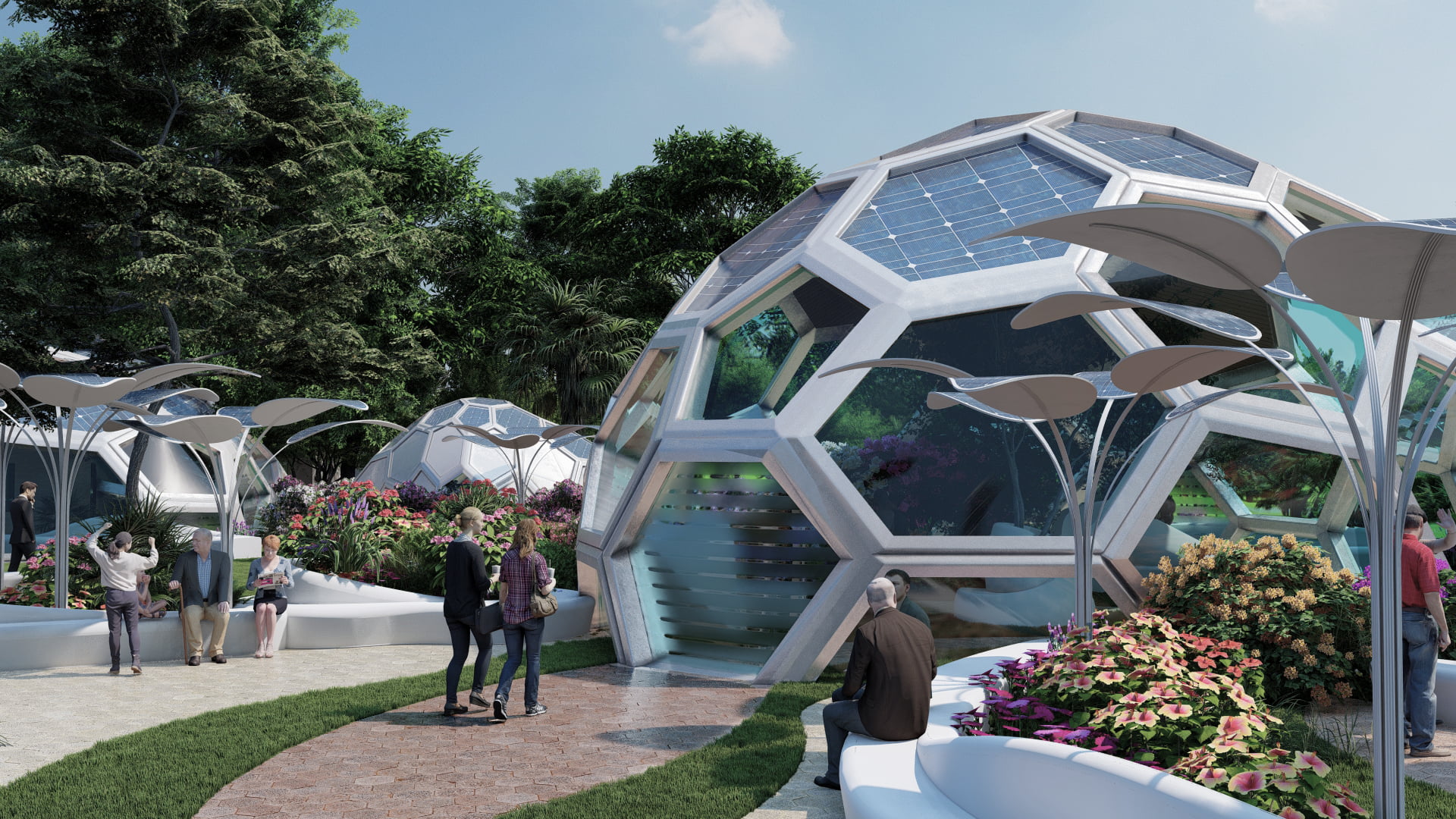 HexaBubble, экологичная солнечная архитектура
