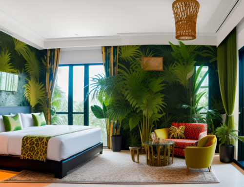 Дизайн интерьера: гостиничный номер в джунглях
