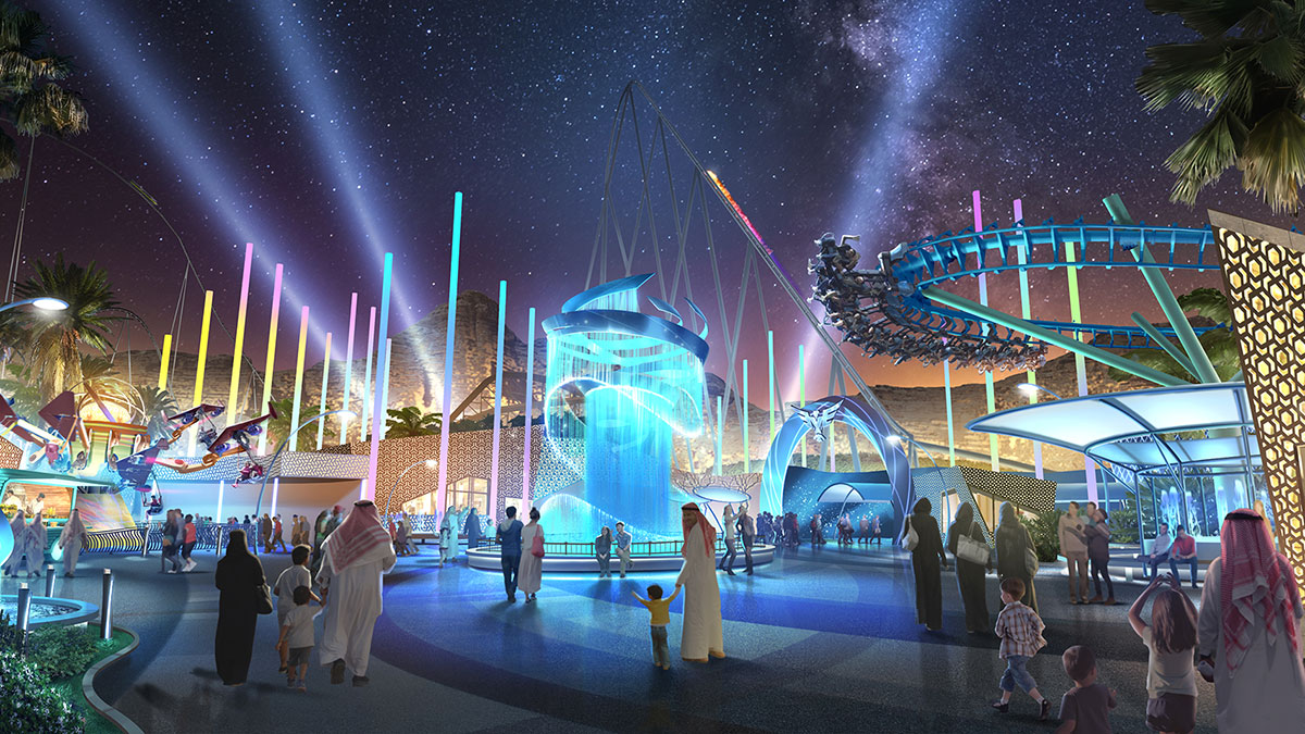 Amusement Logic в Six Flags Qiddiya: масштабный проект тематизации
