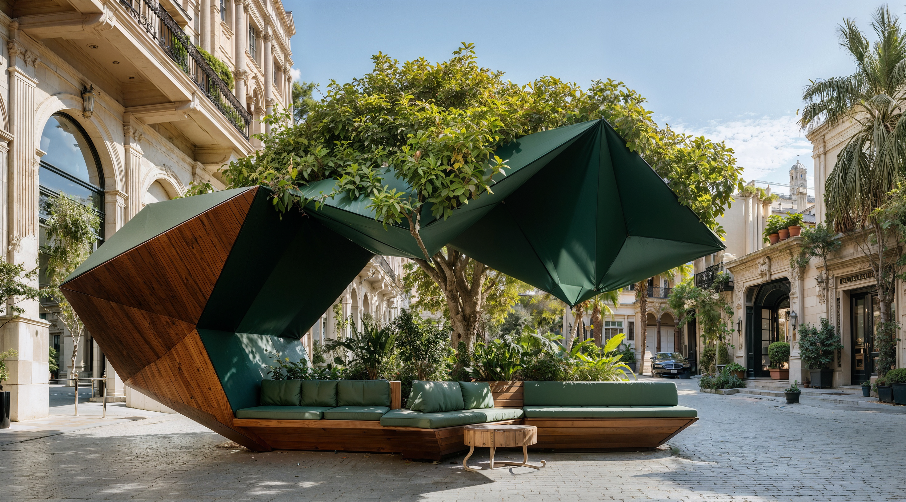 Modular and prefabricated urban rest areas 02