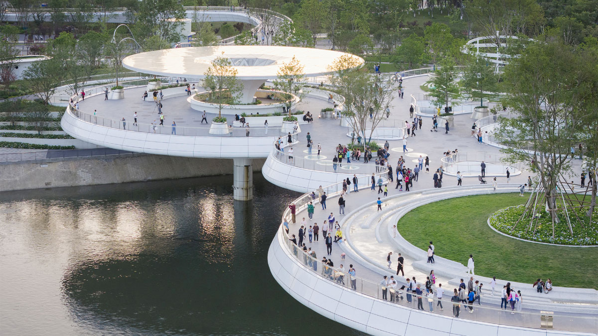 Пешеходный мост Цзяози, Чэнду, Китай